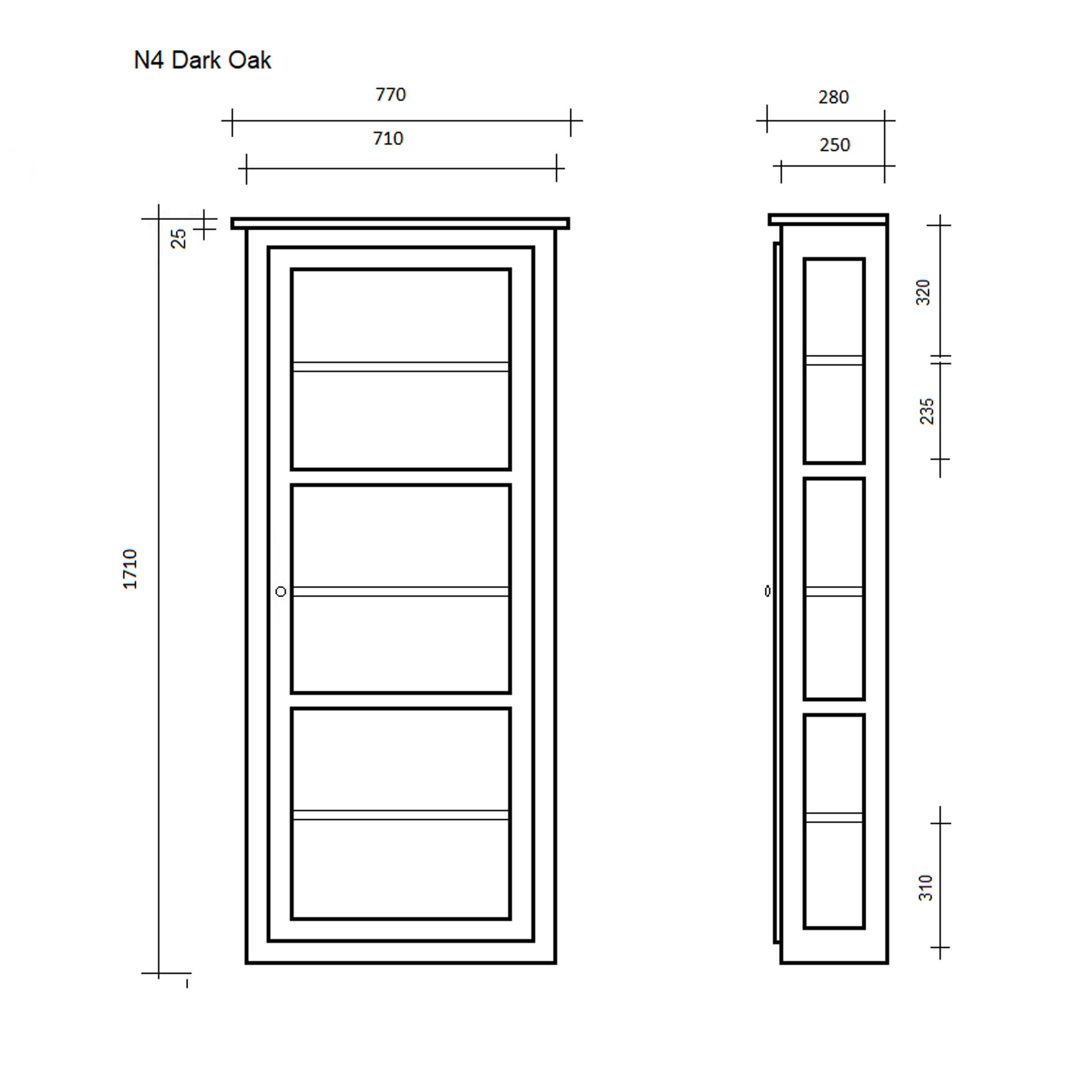 Dark Oak N4 Tegning Dark Oak N4 Tegning
